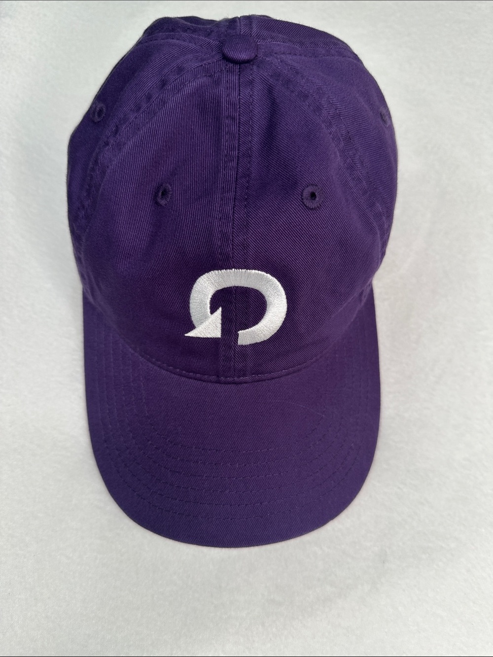 Econscious organic cotton purple adjustable baseball cap with embroidered stitch